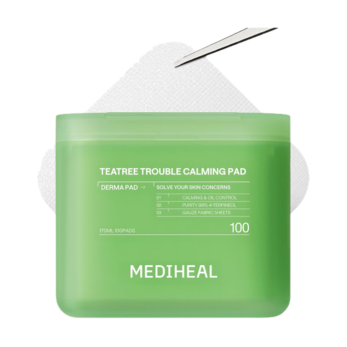 Успокаивающие тонер-пэды MEDIHEAL Teatree Trouble Calming Pad, 100 шт