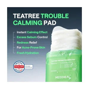 Успокаивающие тонер-пэды MEDIHEAL Teatree Trouble Calming Pad - 100 шт