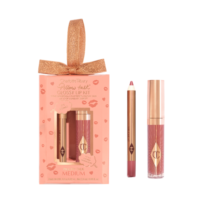 Мини-набор блесков Charlotte Tilbury Pillow Talk Glossy Lips Duo Medium, 7,9 мл