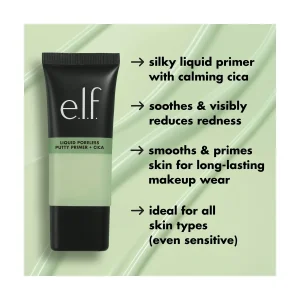 e.l.f. Liquid Poreless Putty Primer + Cica suyuq praymeri, 28 ml