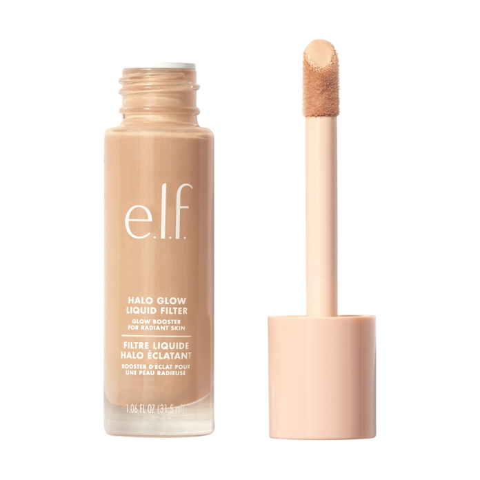 e.l.f. Halo Glow Liquid Filter 3 Light/Medium yuz uchun yorqin filtr, 31,3 ml