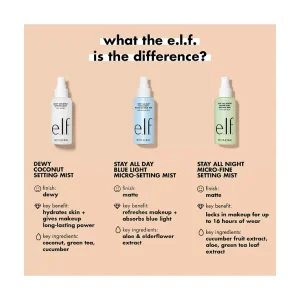 Увлажняющий спрей-фиксатор e.l.f. Stay All Night Micro-Fine Setting Mist, 80 мл