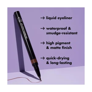 Водостойкая подводка-фломастер e.l.f. H2O Proof Eyeliner Pen Deep Brown