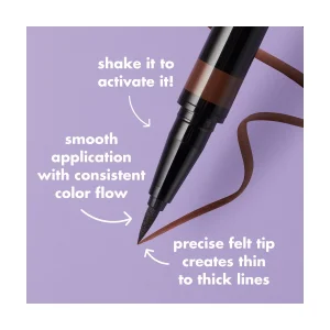 Водостойкая подводка-фломастер e.l.f. H2O Proof Eyeliner Pen Deep Brown