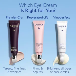 Ko'z atrofi uchun yorqinlashtiruvchi Caudalie Vinoperfect Brightening Eye Cream kremi, 15 ml