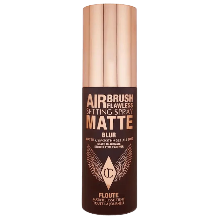 Charlotte Tilbury Airbrush Flawless Setting Spray Matte mini matlashtiruvchi fiksator, 34 ml