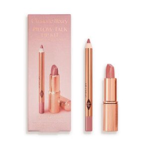 Charlotte Tilbury Mini Pillow Talk Lipstick & Liner Set - Pillow Talk mini qalam+pomada lablar uchun to'plam