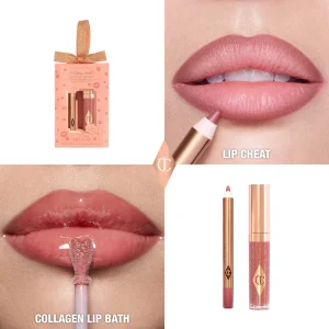 Charlotte Tilbury Pillow Talk Glossy Lips Duo Medium mini gloss to'plami, 7,9 ml