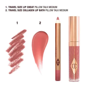 Charlotte Tilbury Pillow Talk Glossy Lips Duo Medium mini gloss to'plami, 7,9 ml