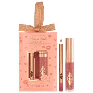 Мини-набор блесков Charlotte Tilbury Pillow Talk Glossy Lips Duo - Pillow Talk Medium
