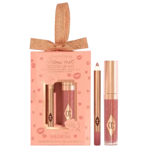 Charlotte Tilbury Pillow Talk Glossy Lips Duo Medium mini gloss to'plami, 7,9 ml