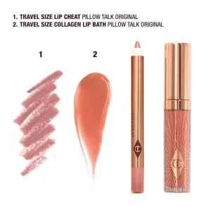 Charlotte Tilbury Pillow Talk Glossy Lips Duo Original mini gloss to'plami, 7,9 ml