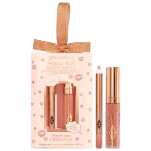 Charlotte Tilbury Pillow Talk Glossy Lips Duo Original mini gloss to'plami, 7,9 ml