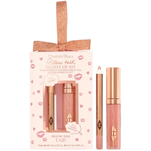 Мини-набор блесков Charlotte Tilbury Pillow Talk Glossy Lips Duo - Pillow Talk Fair