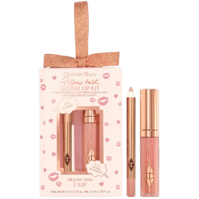 Мини-набор блесков Charlotte Tilbury Pillow Talk Glossy Lips Duo - Pillow Talk Fair