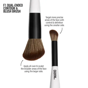 Двусторонняя кисть для контуринга и румян MAKE UP BY MARIO F1 Contour and Blush Brush