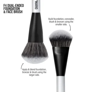 Двусторонняя кисть для тона MAKE UP BY MARIO F4 Foundation and Face Brush