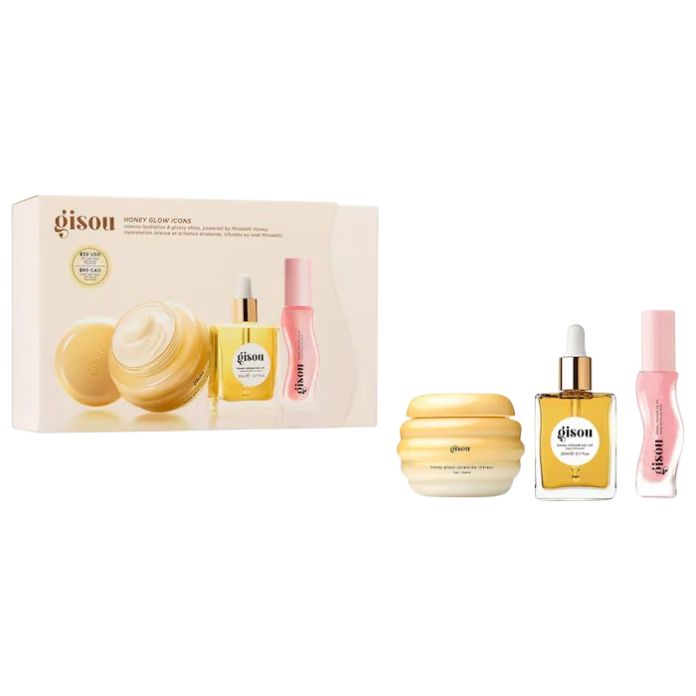 Набор для волос и губ Gisou Honey Glow Icons Hair & Lip Set