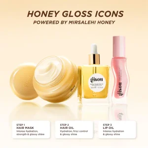Набор для волос и губ Gisou Honey Glow Icons Hair & Lip Set