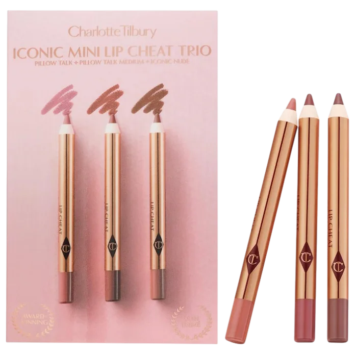 Charlotte Tilbury Mini Iconic Lip Cheat Lip Liner Trio lab qalamlari mini-to'plami