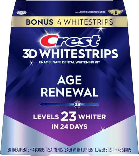 Набор для отбеливания зубов Crest 3D Whitestrips Age Renewal - 24 пакетиков