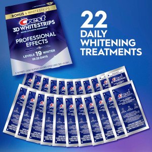 Crest 3D Whitestrips Professional Effects - 22 paket oqartiruvchi tasmalar to'plami