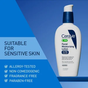 Ночной увлажняющий крем с гиалуроновой кислотой и ниацинамидом CeraVe PM Facial Moisturizing Lotion - 89ml