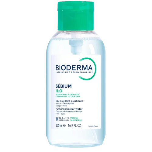 Мицеллярная вода для жирной и комбинированной кожи с помпой BIODERMA sebium h2o 500ml