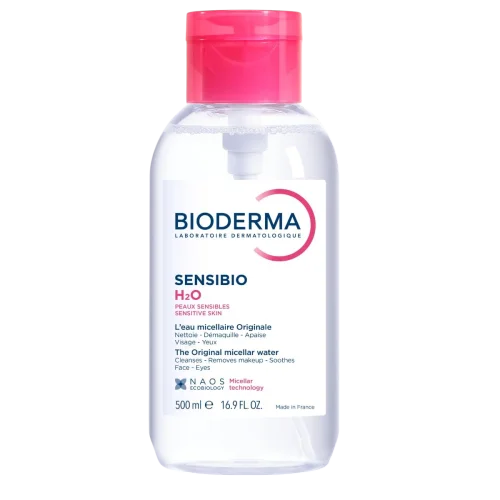 Мицеллярная вода для чувствительной кожи с помпой BIODERMA sensibio h2o 500ml