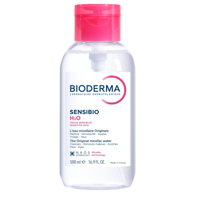 Мицеллярная вода для чувствительной кожи с помпой BIODERMA sensibio h2o 500ml