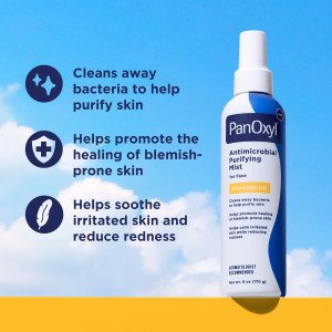 Антимикробный очищающий спрей PanOxyl Antimicrobial Purifying Mist, Hypochlorous Acid, For Face - 170 g