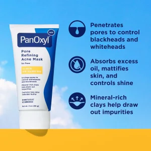 Маска для сужения пор и борьбы с акне для лица PanOxyl Pore Refining Acne Mask, 5% Colloidal Sulfur - 85 g