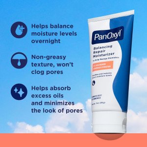 Ночной восстанавливающий увлажняющий крем PanOxyl PM Balancing Repair Moisturizer with 4% Niacinamide - 85 g