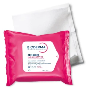 Bioderma Sensibio H2O Wipes - 25 salfetka sezgir teri uchun makiyajni tozalash salfetkalari