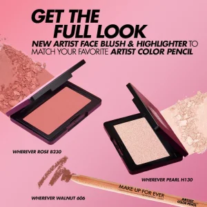 Пудра-хайлайтер для лица MAKE UP FOR EVER Artist Longwear Skin-fusing Powder Highlighter - H130 Wherever Pearl