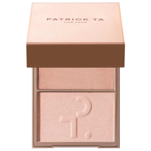 Дуэт кремового и пудрового хайлайтера PATRICK TA Major Glow Creme & Powder Light Reflecting Translucent Highlighter Duo - Sugar