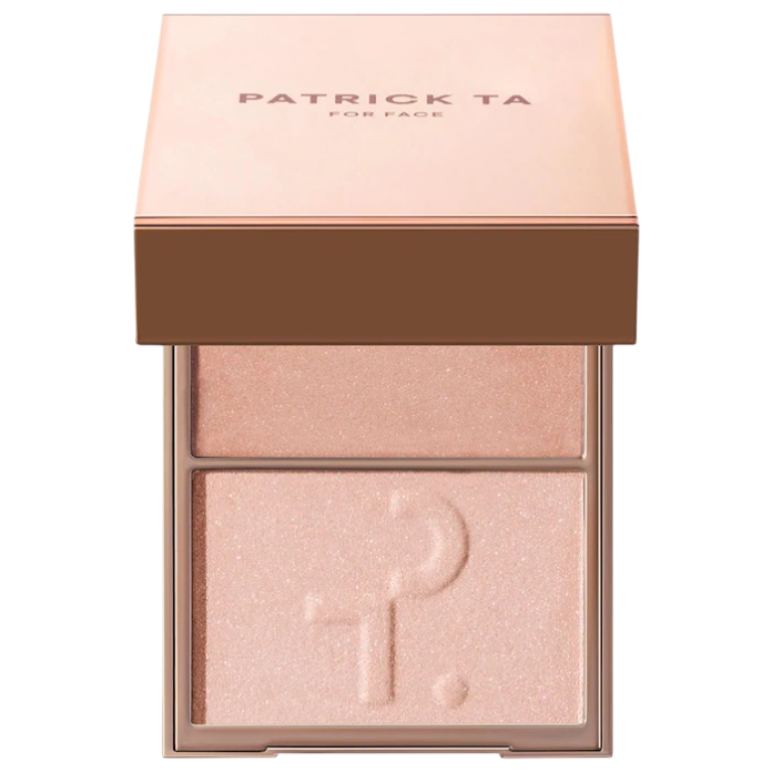 Дуэт кремового и пудрового хайлайтера PATRICK TA Major Glow Creme & Powder Light Reflecting Translucent Highlighter Duo - Sugar