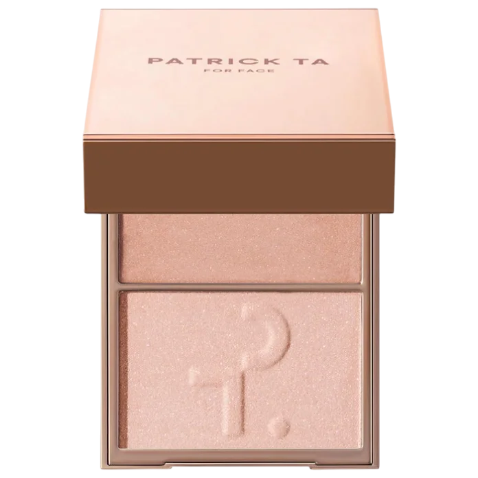 Дуэт кремового и пудрового хайлайтера PATRICK TA Major Glow Creme & Powder Light Reflecting Translucent Highlighter Duo - Sugar
