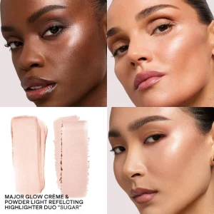 Дуэт кремового и пудрового хайлайтера PATRICK TA Major Glow Creme & Powder Light Reflecting Translucent Highlighter Duo - Sugar