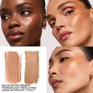 Дуэт кремового и пудрового хайлайтера PATRICK TA Major Glow Creme & Powder Light Reflecting Translucent Highlighter Duo - Honey