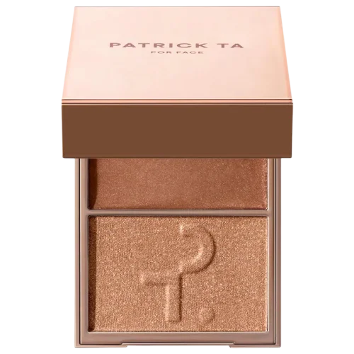 Дуэт кремового и пудрового хайлайтера PATRICK TA Major Glow Creme & Powder Light Reflecting Translucent Highlighter Duo - Honey