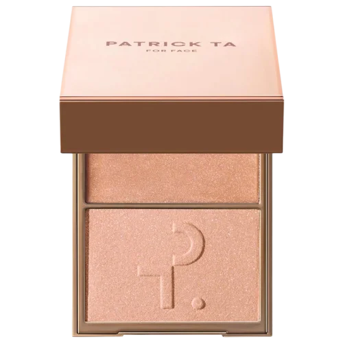 Дуэт кремового и пудрового хайлайтера PATRICK TA Major Glow Creme & Powder Light Reflecting Translucent Highlighter Duo - Daddy
