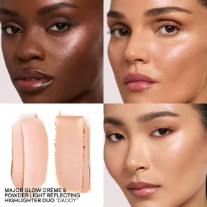 Дуэт кремового и пудрового хайлайтера PATRICK TA Major Glow Creme & Powder Light Reflecting Translucent Highlighter Duo - Daddy