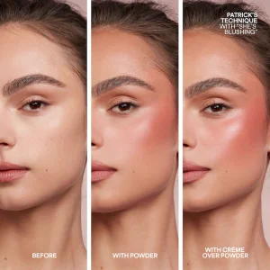 PATRICK TA Mini Major Headlines Double-Take Crème & Powder Blush Duo - She's That Girl kremli va pudrali rumyananing mini-dueti