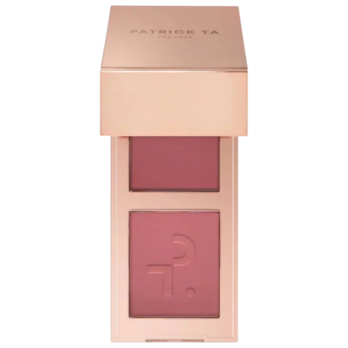 PATRICK TA Mini Major Headlines Double-Take Crème & Powder Blush Duo - She Goes To The Gym kremli va pudrali rumyananing mini-dueti