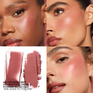 PATRICK TA Mini Major Headlines Double-Take Crème & Powder Blush Duo - She Goes To The Gym kremli va pudrali rumyananing mini-dueti