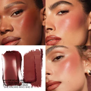 Мини-дуэт кремовых и пудровых румян PATRICK TA Mini Major Headlines Double-Take Crème & Powder Blush Duo - She Knows Who She Is