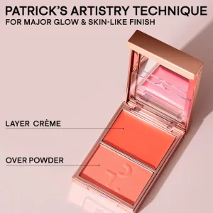 Мини-дуэт кремовых и пудровых румян PATRICK TA Mini Major Headlines Double-Take Crème & Powder Blush Duo - She's Blushing