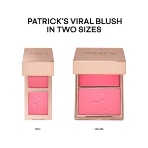 Мини-дуэт кремовых и пудровых румян PATRICK TA Mini Major Headlines Double-Take Crème & Powder Blush Duo - She's Blushing