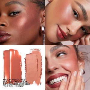 Мини-дуэт кремовых и пудровых румян PATRICK TA Mini Major Headlines Double-Take Crème & Powder Blush Duo - She's Blushing